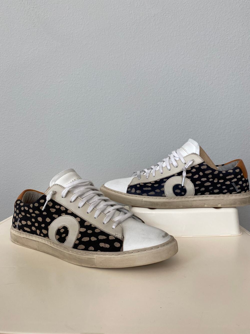 Oliver Cabell Low 1 Jolla Women's 11 EU42 Leopard Distressed Leather Sneakers